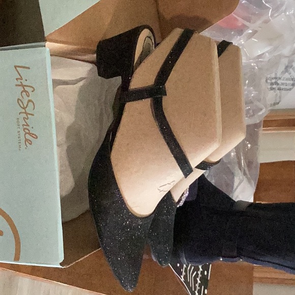 Life Stride Black Glitter Dress Shoes, worn for 3 hours. - Picture 1 of 2